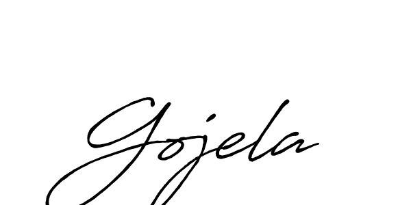 Gojela stylish signature style. Best Handwritten Sign (Antro_Vectra_Bolder) for my name. Handwritten Signature Collection Ideas for my name Gojela. Gojela signature style 7 images and pictures png