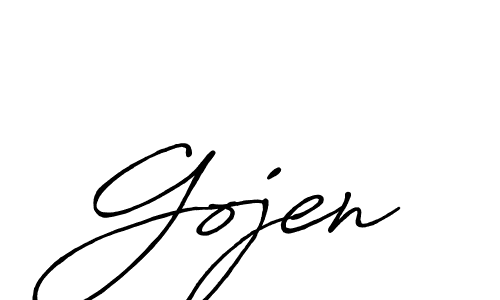 Create a beautiful signature design for name Gojen. With this signature (Antro_Vectra_Bolder) fonts, you can make a handwritten signature for free. Gojen signature style 7 images and pictures png