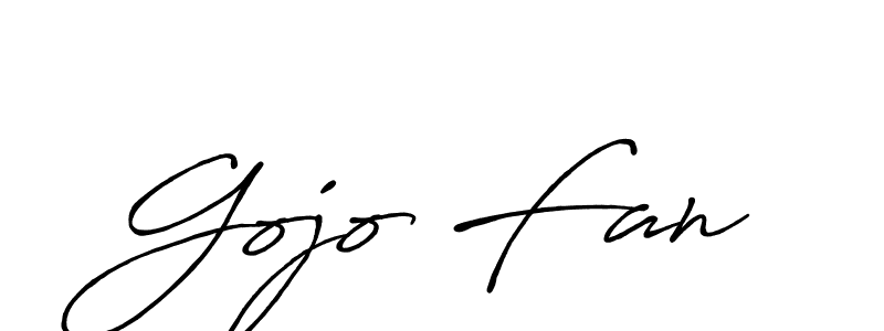 How to make Gojo Fan signature? Antro_Vectra_Bolder is a professional autograph style. Create handwritten signature for Gojo Fan name. Gojo Fan signature style 7 images and pictures png