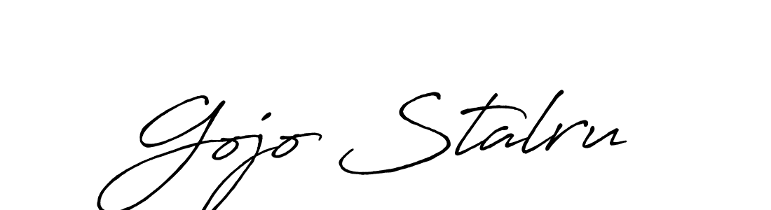 Make a beautiful signature design for name Gojo Stalru. With this signature (Antro_Vectra_Bolder) style, you can create a handwritten signature for free. Gojo Stalru signature style 7 images and pictures png