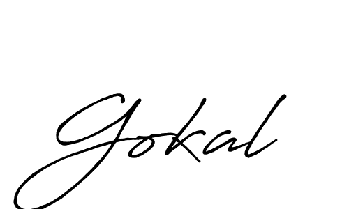 Use a signature maker to create a handwritten signature online. With this signature software, you can design (Antro_Vectra_Bolder) your own signature for name Gokal. Gokal signature style 7 images and pictures png
