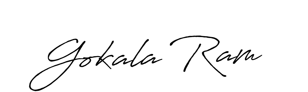 Make a beautiful signature design for name Gokala Ram. With this signature (Antro_Vectra_Bolder) style, you can create a handwritten signature for free. Gokala Ram signature style 7 images and pictures png