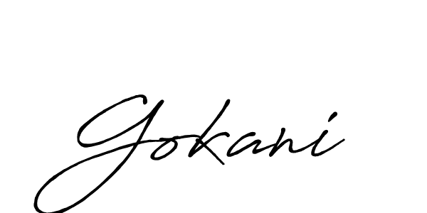 You should practise on your own different ways (Antro_Vectra_Bolder) to write your name (Gokani) in signature. don't let someone else do it for you. Gokani signature style 7 images and pictures png