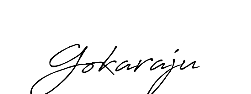 How to make Gokaraju signature? Antro_Vectra_Bolder is a professional autograph style. Create handwritten signature for Gokaraju name. Gokaraju signature style 7 images and pictures png
