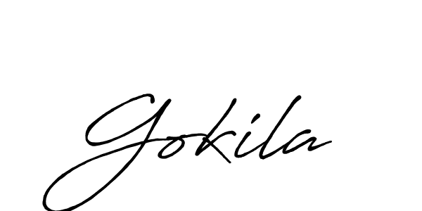 Gokila stylish signature style. Best Handwritten Sign (Antro_Vectra_Bolder) for my name. Handwritten Signature Collection Ideas for my name Gokila. Gokila signature style 7 images and pictures png