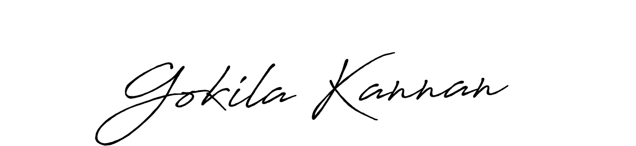 How to make Gokila Kannan signature? Antro_Vectra_Bolder is a professional autograph style. Create handwritten signature for Gokila Kannan name. Gokila Kannan signature style 7 images and pictures png