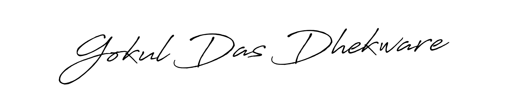 Create a beautiful signature design for name Gokul Das Dhekware. With this signature (Antro_Vectra_Bolder) fonts, you can make a handwritten signature for free. Gokul Das Dhekware signature style 7 images and pictures png