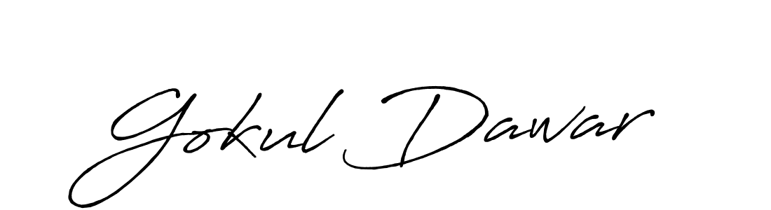 How to make Gokul Dawar signature? Antro_Vectra_Bolder is a professional autograph style. Create handwritten signature for Gokul Dawar name. Gokul Dawar signature style 7 images and pictures png