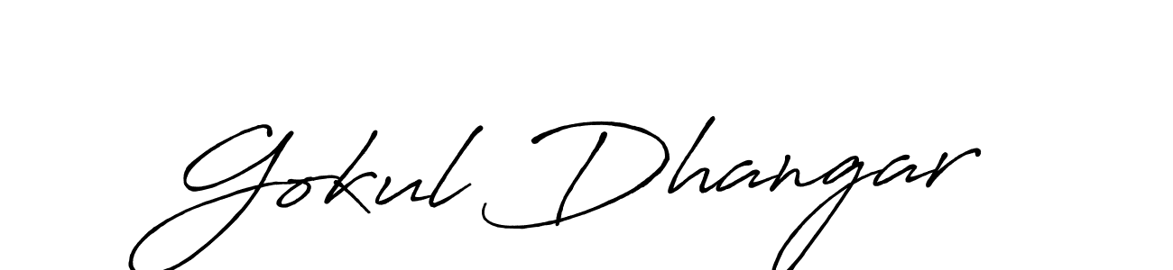 Gokul Dhangar stylish signature style. Best Handwritten Sign (Antro_Vectra_Bolder) for my name. Handwritten Signature Collection Ideas for my name Gokul Dhangar. Gokul Dhangar signature style 7 images and pictures png