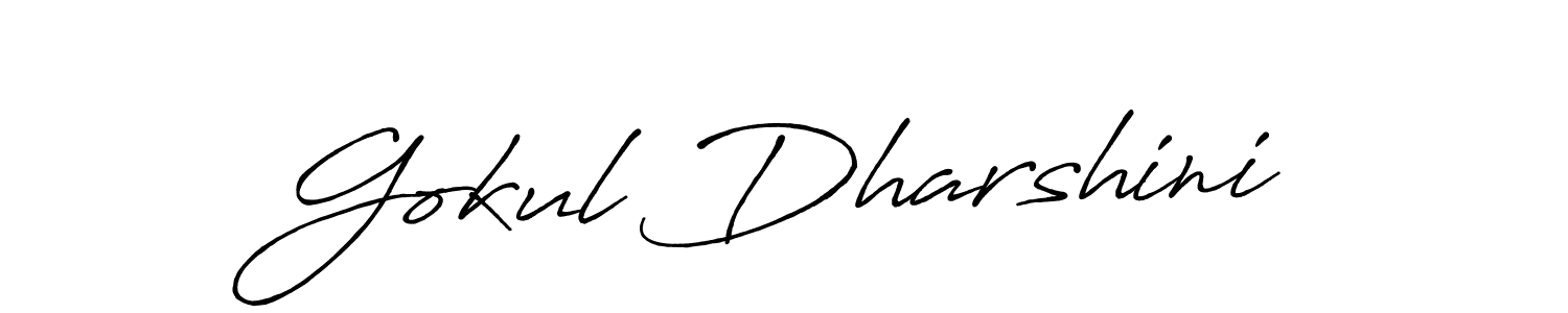 You should practise on your own different ways (Antro_Vectra_Bolder) to write your name (Gokul Dharshini) in signature. don't let someone else do it for you. Gokul Dharshini signature style 7 images and pictures png