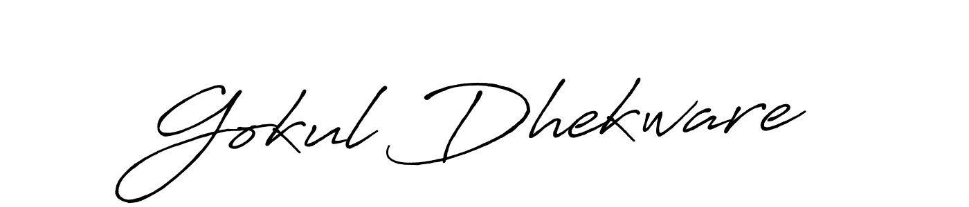 Gokul Dhekware stylish signature style. Best Handwritten Sign (Antro_Vectra_Bolder) for my name. Handwritten Signature Collection Ideas for my name Gokul Dhekware. Gokul Dhekware signature style 7 images and pictures png