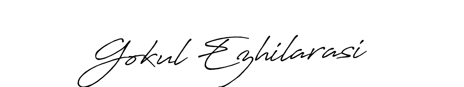 It looks lik you need a new signature style for name Gokul Ezhilarasi. Design unique handwritten (Antro_Vectra_Bolder) signature with our free signature maker in just a few clicks. Gokul Ezhilarasi signature style 7 images and pictures png