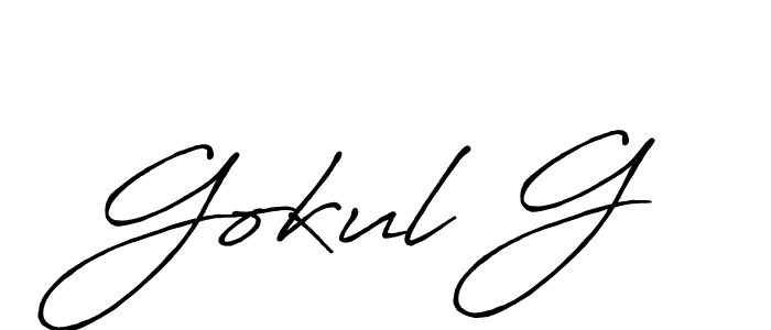 Gokul G stylish signature style. Best Handwritten Sign (Antro_Vectra_Bolder) for my name. Handwritten Signature Collection Ideas for my name Gokul G. Gokul G signature style 7 images and pictures png