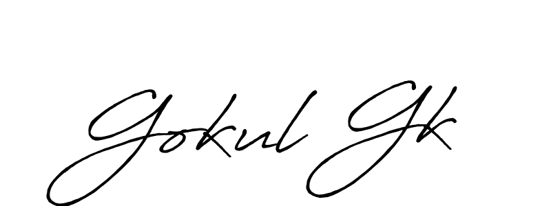 It looks lik you need a new signature style for name Gokul Gk. Design unique handwritten (Antro_Vectra_Bolder) signature with our free signature maker in just a few clicks. Gokul Gk signature style 7 images and pictures png