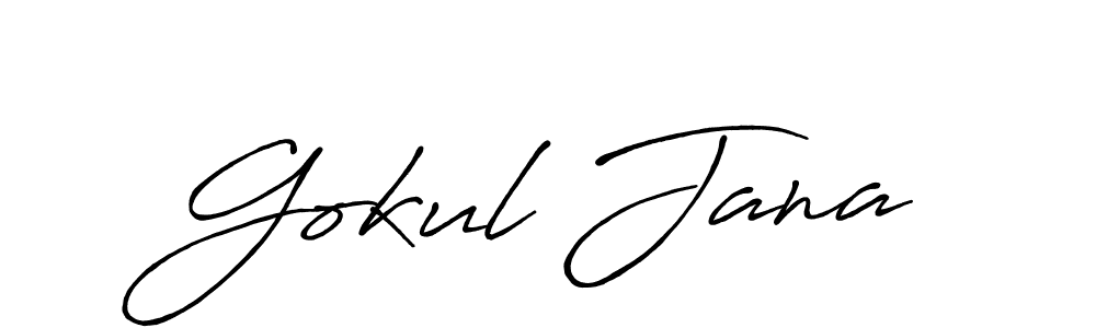 How to make Gokul Jana signature? Antro_Vectra_Bolder is a professional autograph style. Create handwritten signature for Gokul Jana name. Gokul Jana signature style 7 images and pictures png