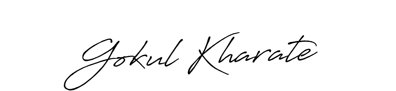 It looks lik you need a new signature style for name Gokul Kharate. Design unique handwritten (Antro_Vectra_Bolder) signature with our free signature maker in just a few clicks. Gokul Kharate signature style 7 images and pictures png