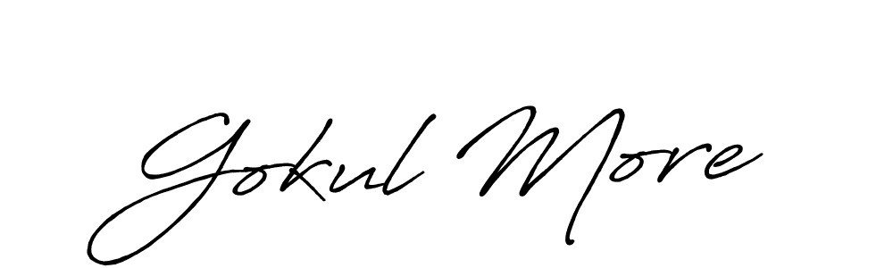 Create a beautiful signature design for name Gokul More. With this signature (Antro_Vectra_Bolder) fonts, you can make a handwritten signature for free. Gokul More signature style 7 images and pictures png
