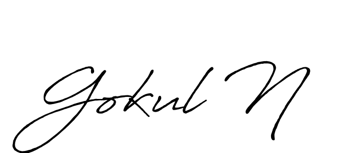 Once you've used our free online signature maker to create your best signature Antro_Vectra_Bolder style, it's time to enjoy all of the benefits that Gokul N name signing documents. Gokul N signature style 7 images and pictures png