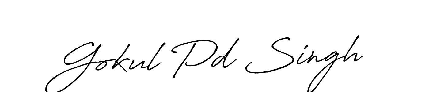 The best way (Antro_Vectra_Bolder) to make a short signature is to pick only two or three words in your name. The name Gokul Pd Singh include a total of six letters. For converting this name. Gokul Pd Singh signature style 7 images and pictures png