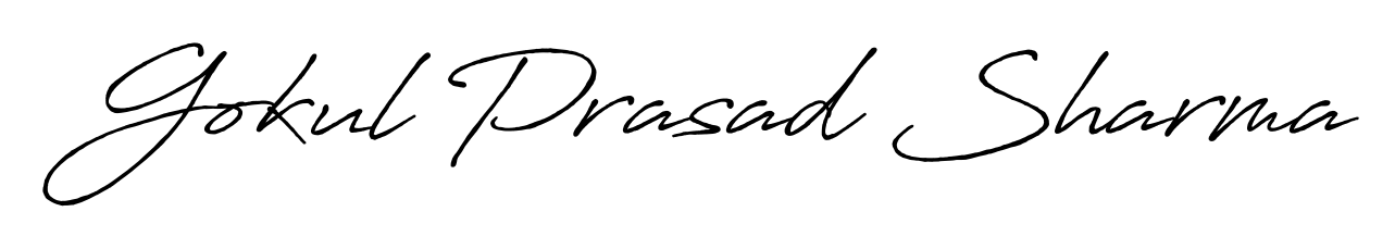 Style your name Gokul Prasad Sharma with confidence using Antro_Vectra_Bolder signature design. Simple, elegant, and ready for immediate document use. Gokul Prasad Sharma signature style 7 images and pictures png