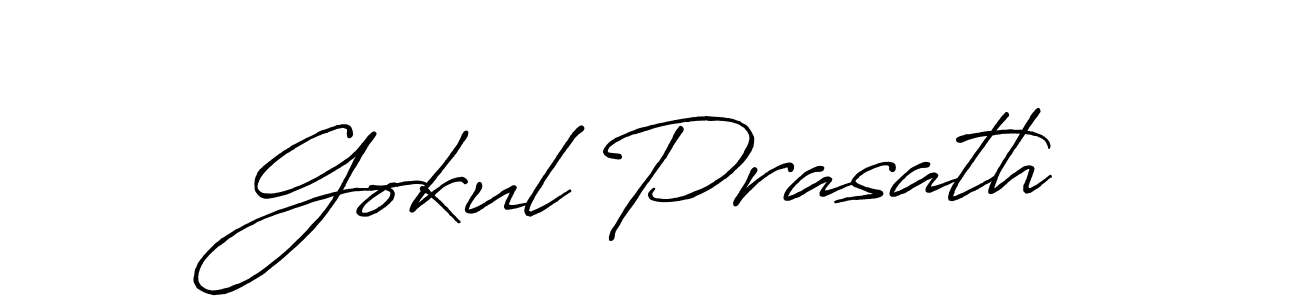 Gokul Prasath stylish signature style. Best Handwritten Sign (Antro_Vectra_Bolder) for my name. Handwritten Signature Collection Ideas for my name Gokul Prasath. Gokul Prasath signature style 7 images and pictures png