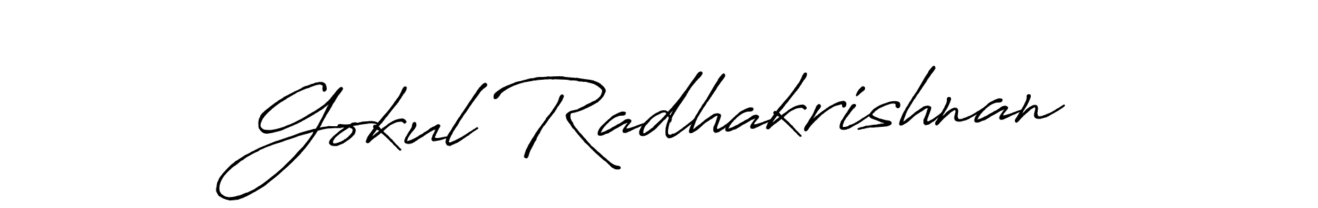 Gokul Radhakrishnan stylish signature style. Best Handwritten Sign (Antro_Vectra_Bolder) for my name. Handwritten Signature Collection Ideas for my name Gokul Radhakrishnan. Gokul Radhakrishnan signature style 7 images and pictures png