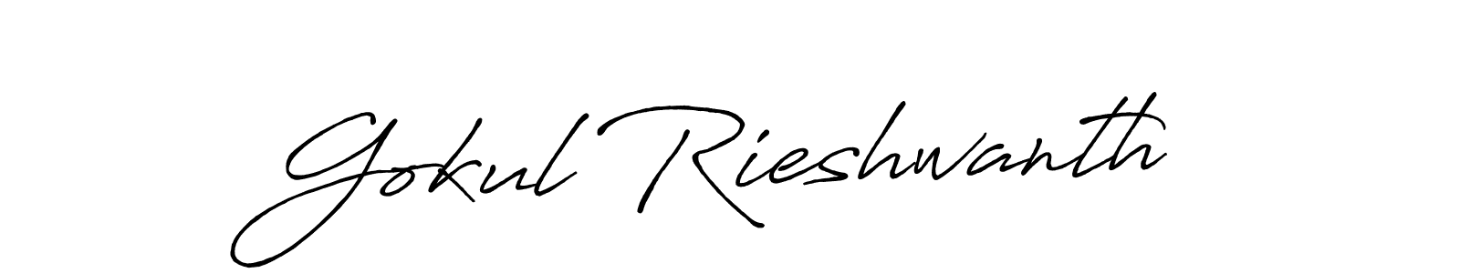 This is the best signature style for the Gokul Rieshwanth name. Also you like these signature font (Antro_Vectra_Bolder). Mix name signature. Gokul Rieshwanth signature style 7 images and pictures png