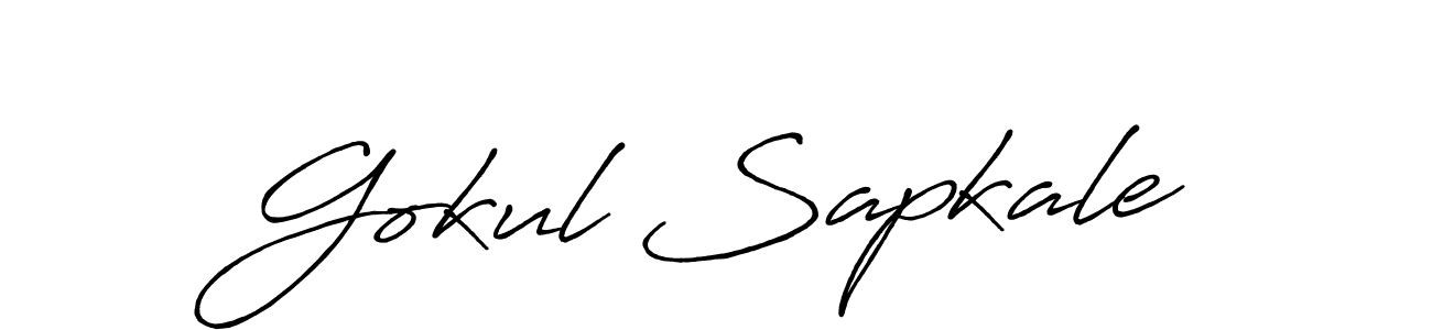 Here are the top 10 professional signature styles for the name Gokul Sapkale. These are the best autograph styles you can use for your name. Gokul Sapkale signature style 7 images and pictures png