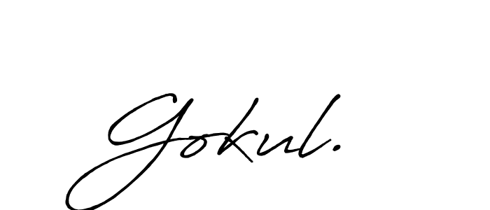 You can use this online signature creator to create a handwritten signature for the name Gokul. . This is the best online autograph maker. Gokul.  signature style 7 images and pictures png