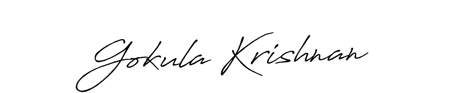 Design your own signature with our free online signature maker. With this signature software, you can create a handwritten (Antro_Vectra_Bolder) signature for name Gokula Krishnan. Gokula Krishnan signature style 7 images and pictures png