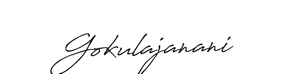 How to make Gokulajanani signature? Antro_Vectra_Bolder is a professional autograph style. Create handwritten signature for Gokulajanani name. Gokulajanani signature style 7 images and pictures png