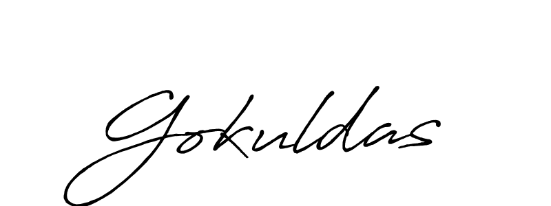 How to make Gokuldas signature? Antro_Vectra_Bolder is a professional autograph style. Create handwritten signature for Gokuldas name. Gokuldas signature style 7 images and pictures png