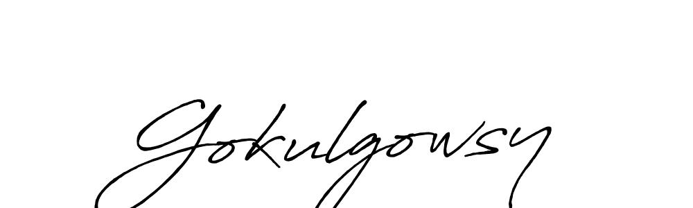 The best way (Antro_Vectra_Bolder) to make a short signature is to pick only two or three words in your name. The name Gokulgowsy include a total of six letters. For converting this name. Gokulgowsy signature style 7 images and pictures png