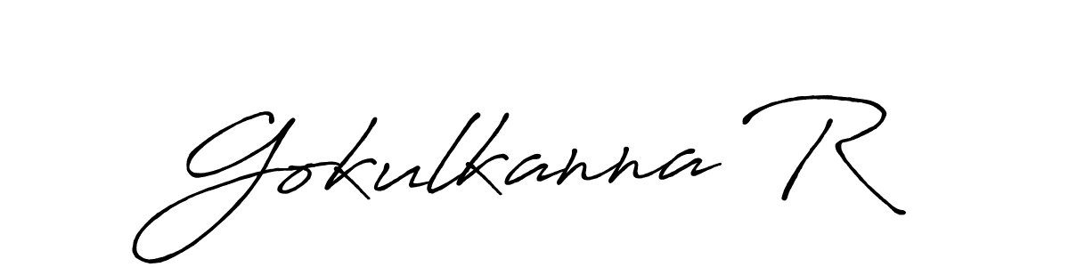 Make a beautiful signature design for name Gokulkanna R. Use this online signature maker to create a handwritten signature for free. Gokulkanna R signature style 7 images and pictures png