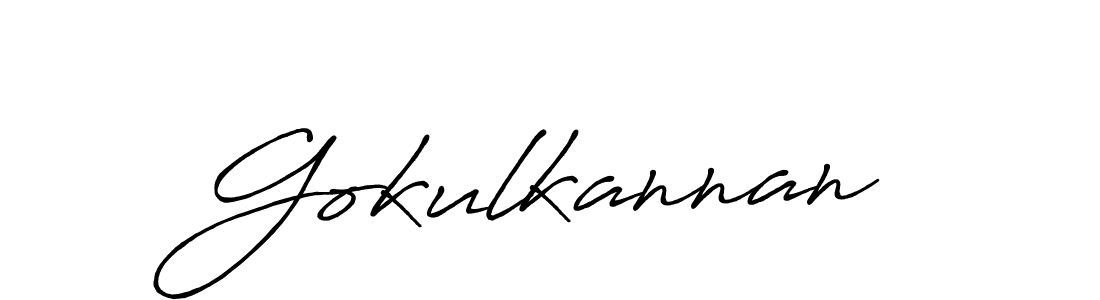 How to make Gokulkannan signature? Antro_Vectra_Bolder is a professional autograph style. Create handwritten signature for Gokulkannan name. Gokulkannan signature style 7 images and pictures png