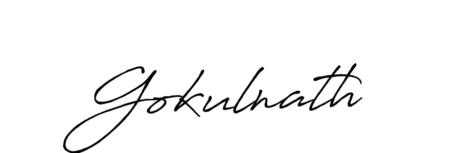 Also we have Gokulnath name is the best signature style. Create professional handwritten signature collection using Antro_Vectra_Bolder autograph style. Gokulnath signature style 7 images and pictures png