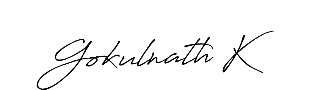 Make a beautiful signature design for name Gokulnath K. Use this online signature maker to create a handwritten signature for free. Gokulnath K signature style 7 images and pictures png