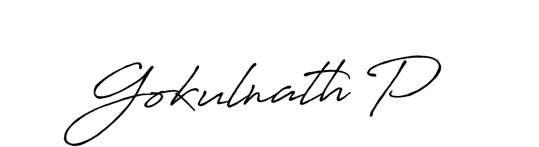 It looks lik you need a new signature style for name Gokulnath P. Design unique handwritten (Antro_Vectra_Bolder) signature with our free signature maker in just a few clicks. Gokulnath P signature style 7 images and pictures png