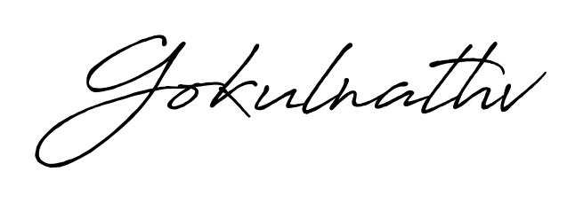 Use a signature maker to create a handwritten signature online. With this signature software, you can design (Antro_Vectra_Bolder) your own signature for name Gokulnathv. Gokulnathv signature style 7 images and pictures png