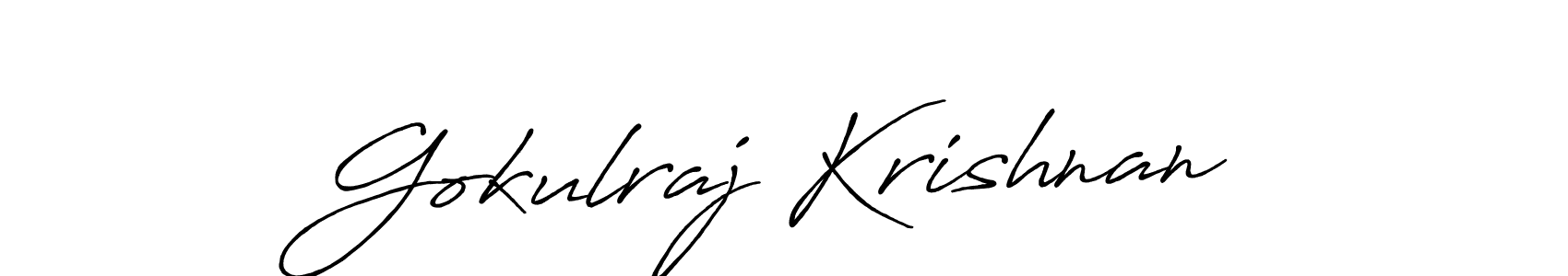 Use a signature maker to create a handwritten signature online. With this signature software, you can design (Antro_Vectra_Bolder) your own signature for name Gokulraj Krishnan. Gokulraj Krishnan signature style 7 images and pictures png