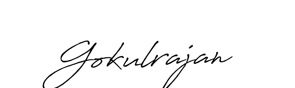 Use a signature maker to create a handwritten signature online. With this signature software, you can design (Antro_Vectra_Bolder) your own signature for name Gokulrajan. Gokulrajan signature style 7 images and pictures png