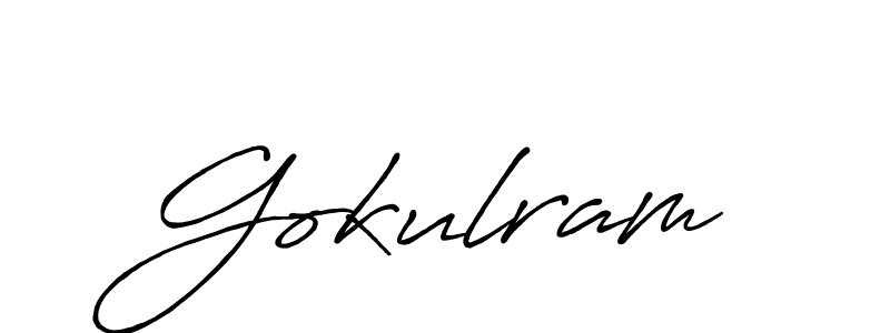 Make a beautiful signature design for name Gokulram. With this signature (Antro_Vectra_Bolder) style, you can create a handwritten signature for free. Gokulram signature style 7 images and pictures png