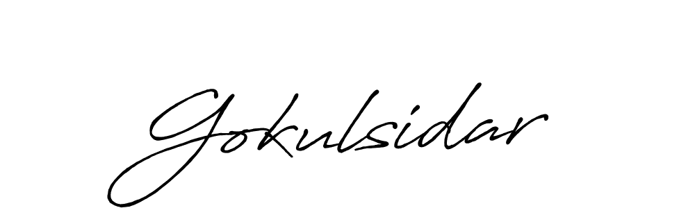How to make Gokulsidar signature? Antro_Vectra_Bolder is a professional autograph style. Create handwritten signature for Gokulsidar name. Gokulsidar signature style 7 images and pictures png