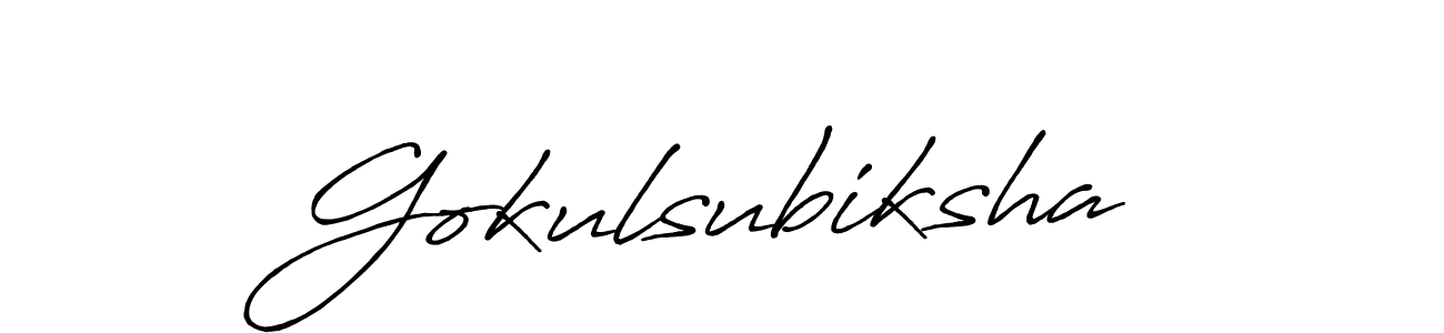 The best way (Antro_Vectra_Bolder) to make a short signature is to pick only two or three words in your name. The name Gokulsubiksha include a total of six letters. For converting this name. Gokulsubiksha signature style 7 images and pictures png