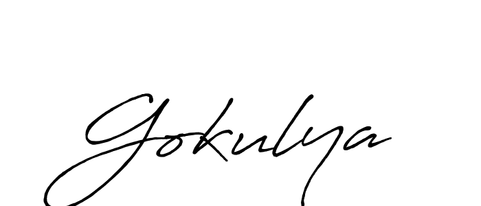 if you are searching for the best signature style for your name Gokulya. so please give up your signature search. here we have designed multiple signature styles  using Antro_Vectra_Bolder. Gokulya signature style 7 images and pictures png