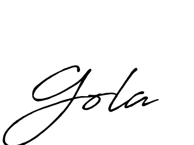 Also we have Gola name is the best signature style. Create professional handwritten signature collection using Antro_Vectra_Bolder autograph style. Gola signature style 7 images and pictures png