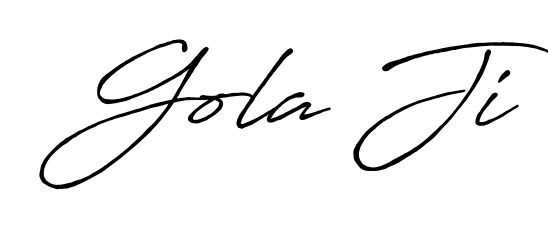 Enhance your business communications with Gola Ji signature in Antro_Vectra_Bolder lettering. Clean, modern, and universally compatible. Gola Ji signature style 7 images and pictures png