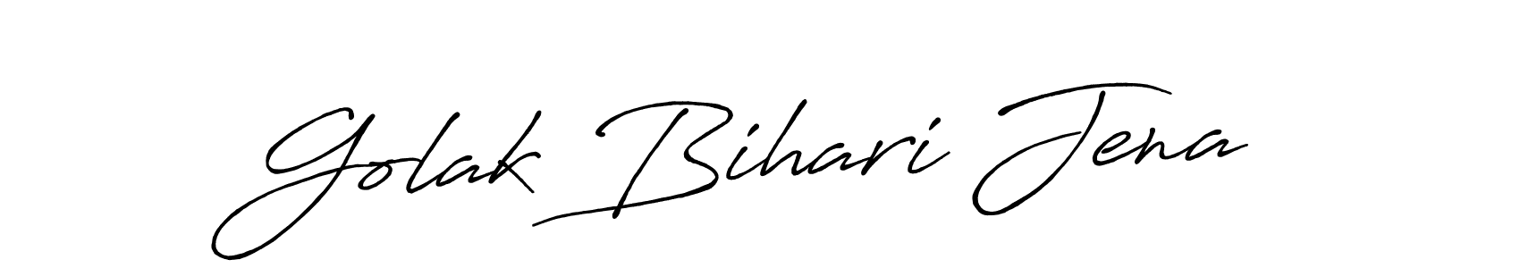 Antro_Vectra_Bolder is a professional signature style that is perfect for those who want to add a touch of class to their signature. It is also a great choice for those who want to make their signature more unique. Get Golak Bihari Jena name to fancy signature for free. Golak Bihari Jena signature style 7 images and pictures png