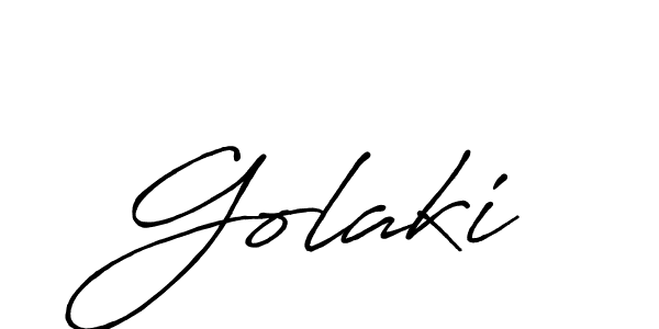 How to make Golaki name signature. Use Antro_Vectra_Bolder style for creating short signs online. This is the latest handwritten sign. Golaki signature style 7 images and pictures png