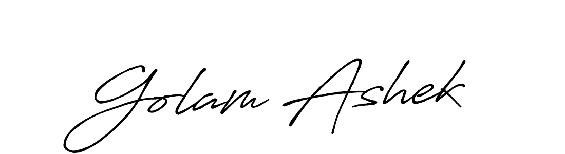 Make a short Golam Ashek signature style. Manage your documents anywhere anytime using Antro_Vectra_Bolder. Create and add eSignatures, submit forms, share and send files easily. Golam Ashek signature style 7 images and pictures png